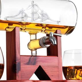 img 3 attached to 🥃 Exquisite Whiskey Decanter Ship Set - Perfect Gift for Boyfriend