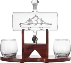 img 1 attached to 🥃 Exquisite Whiskey Decanter Ship Set - Perfect Gift for Boyfriend