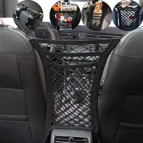 img 2 attached to 🐶 Nomee TT01004: Secure Your Ride with 3-Layer Dog Car Net Barrier, Ideal for Pets & Babies - Mesh Organizer and Stretchable Storage for Universal Vehicles