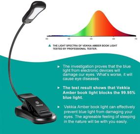 img 1 attached to 🔦 Amber Rechargeable 7 LED Eye-Care Book Light with Blue Light Blocking for Optimal Reading Experience