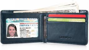 img 3 attached to Premium Leather Wallet with Pocket Billfold and RFID Blocking – Essential Men's Accessory