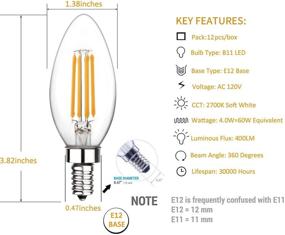 img 3 attached to 💡 Superior Svater Equivalent Candelabra Filament Non Dimmable: A High-Performance Lighting Solution