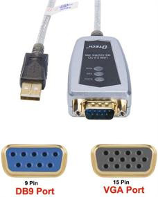 img 2 attached to 🔌 DTECH USB to RS422 RS485 Serial Port Converter Adapter Cable - Support for Windows 10 8 7 XP Mac - High-Quality 1.5 Feet Cable with FTDI Chip
