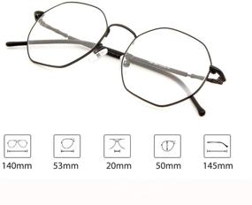 img 3 attached to 👓 Cyxus Blue Light Blocking Computer Eyeglasses Vintage Computer Eyewear Anti-Eyestrain Irregular Frame in Black (Model 8008)