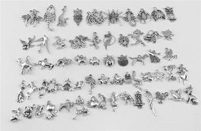 img 3 attached to 🐾 Crafty Creativity Unleashed: Explore Yueton's 60pcs DIY Assorted Animal Pattern Pendant Charms for Jewelry Making and Crafting Fun