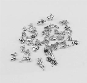 img 2 attached to 🐾 Crafty Creativity Unleashed: Explore Yueton's 60pcs DIY Assorted Animal Pattern Pendant Charms for Jewelry Making and Crafting Fun