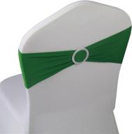 🎉 welmatch green spandex chair bands sashes - premium 12 pcs set for wedding, banquet, party event decorations logo