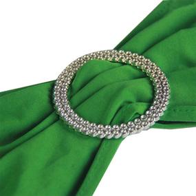 img 1 attached to 🎉 WELMATCH Green Spandex Chair Bands Sashes - Premium 12 pcs Set for Wedding, Banquet, Party Event Decorations