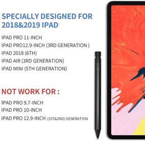 img 2 attached to 🖊️ AWINNER Active Pen: Stylus Compatibility for iPad Pro 11-inch, iPad Pro 12.9-inch (3rd), iPad 2018 (6th), iPad Air (3rd Gen), iPad Mini (5th Gen) - Black