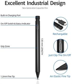 img 1 attached to 🖊️ AWINNER Active Pen: Stylus Compatibility for iPad Pro 11-inch, iPad Pro 12.9-inch (3rd), iPad 2018 (6th), iPad Air (3rd Gen), iPad Mini (5th Gen) - Black