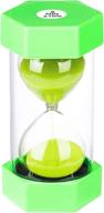 suliao 5-minute sand timer hourglass - plastic sand clock, large green sand watch - colorful sandglass for kids, games, classroom, kitchen, decor logo