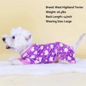 img 1 attached to Keep Your Dog Comfy and 🐶 Shed-Free with KYEESE Stretchy Soft Dog Onesie Pajamas