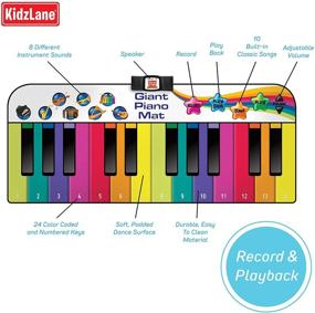 img 3 attached to Exquisite Kidzlane Floor Piano Mat Keyboard: The Ultimate Musical Experience for Kids