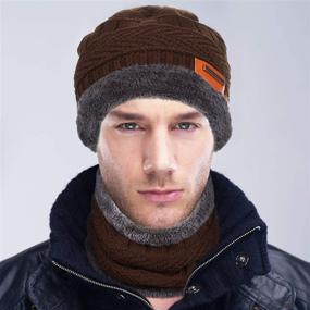 img 2 attached to 🧣 Stay Warm and Cozy with our Winter Beanie Hat and Scarf Set – Fleece Lined Skull Cap and Scarf for Men and Women