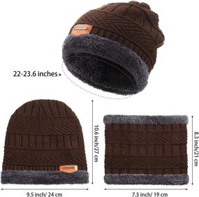 img 3 attached to 🧣 Stay Warm and Cozy with our Winter Beanie Hat and Scarf Set – Fleece Lined Skull Cap and Scarf for Men and Women