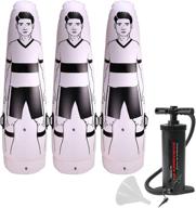 soccer wall: complete kit for goalkeeper defender training – 3 inflatable dummies sid, pump included logo