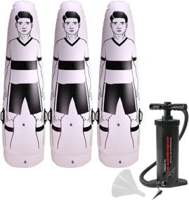 img 4 attached to Soccer Wall: Complete Kit for Goalkeeper Defender Training – 3 Inflatable Dummies SID, Pump Included