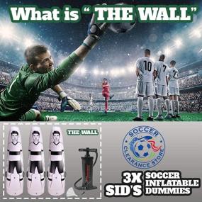 img 2 attached to Soccer Wall: Complete Kit for Goalkeeper Defender Training – 3 Inflatable Dummies SID, Pump Included