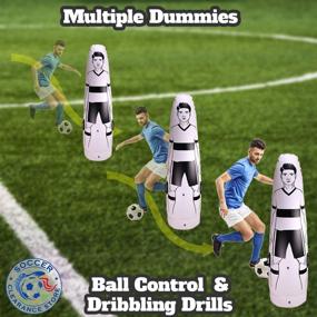 img 1 attached to Soccer Wall: Complete Kit for Goalkeeper Defender Training – 3 Inflatable Dummies SID, Pump Included