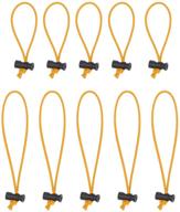 🔗 foto&amp;tech multipurpose extra thick elastic cable tie and organizer, adjustable cable strap toggle tie, reusable tangle tamer, cable management for cord and cable (set of 5 - 16cm & 25cm, orange) logo