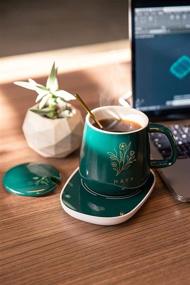 img 1 attached to ☕️ Keep Your Coffee Warm at Your Desk with the Coffee Mug Warmer and Cup Set - Perfect for Office or Home Use, Auto Shut Off Feature, USB Cable, Ideal Christmas/Birthday Gift