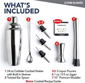 img 2 attached to 🍸 Ultimate Ounce Cocktail Shaker Kit: Essential Bar Accessories for Perfect Mixing