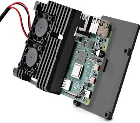 img 1 attached to 🖥️ SainSmart Raspberry Pi 4 Case: Premium Aluminum Alloy Enclosure with Dual Cooling Fan for Raspberry Pi 4B Model B (Black)