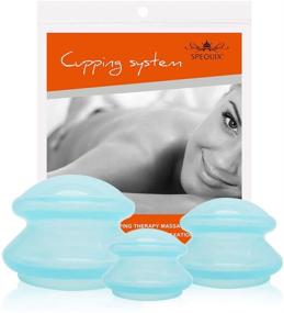 img 4 attached to 🔵 SPEQUIX Silicone Cupping Therapy Set (3 Sizes,3 Pieces) – Anti-Cellulite, Collagen Boosting Massage Cups – Chinese Silicone Cups for Joint and Muscle Pain, Fascia Relief (Blue)