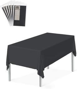 img 4 attached to 🖤 Zoe Deco Plastic Tablecloth Black: Add Elegance and Durability to Your Table!