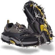 ❄️ outerstar traction cleats ice snow grips with 18 stainless steel spikes - anti-slip crampons footwear logo