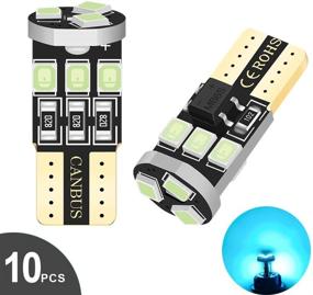img 4 attached to Audak 194 LED Bulb T10 W5W 2825 158 192 168 Canbus 9SMD 2835 Chipset Ice Blue Extremely Bright Non-Polarity For Car Interior Dome Map Door Courtesy License Plate Trunk Lights (Pack Of 10)