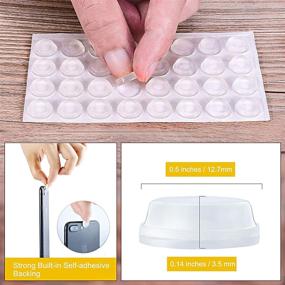 img 3 attached to 🔳 Multi-purpose Self Adhesive Cabinet Door Bumpers - 160 Pcs Clear Cupboard Door Drawer Bumpers | Ideal for Kitchen Cabinets, Cutting Boards, Picture Frames