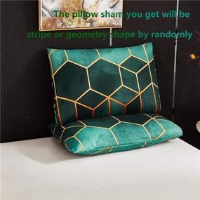 img 1 attached to 🛏️ Marble Geometric Comforter Set - LOVINSUNSHINE Bedding Collection, Green Geometric Pattern, Twin Size, 2 Piece Microfiber Comforter Set