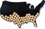 🗺️ usa map wine cork holder – metal art display for wall mount or table centerpiece – home, kitchen, bar décor accessory – unique gift for wine lovers логотип