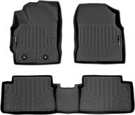 🚗 maxliner floor mats for 2017-2018 toyota corolla im / 2016 scion im - black 2 row liner set logo