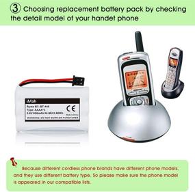 img 1 attached to 3-Pack iMah BT-446 BT-1005 Battery: Uniden TXC146 TXC400 TXC580 Compatible Handset Phone Battery, DC 3.6V Ni-MH