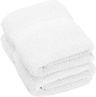 👕 amazon brand – pinzon heavyweight luxury cotton washcloths - 2-pack, 12 x 12 inch, white logo