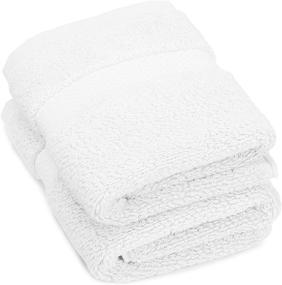 img 4 attached to 👕 Amazon Brand – Pinzon Heavyweight Luxury Cotton Washcloths - 2-Pack, 12 x 12 Inch, White