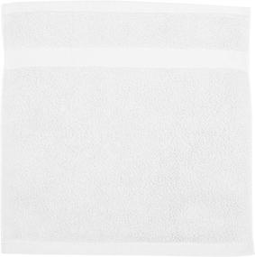 img 2 attached to 👕 Amazon Brand – Pinzon Heavyweight Luxury Cotton Washcloths - 2-Pack, 12 x 12 Inch, White