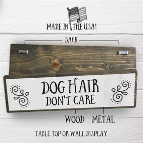 img 3 attached to 🐶 ANVEVO Dog Hair No Problem - Handcrafted Metal and Wood Sign - Adorable Rustic Wall Decor - Dog Signs - Farmhouse Decorations - Dog Theme Gifts for Dog Lovers