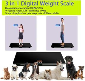 img 3 attached to Accurate Dog Scales for Large Breeds - Weighing Range 2.2lb to 220lb - 10g Measurement Accuracy - Suitable for all Dogs and Cats