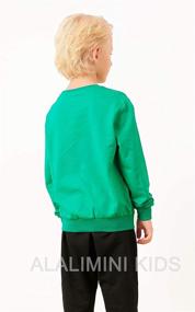 img 1 attached to 👕 Cute & Comfortable ALALIMINI Boys & Girls Crewneck Sweatshirts - Solid Cotton Long Sleeve Pullover Tshirts for Toddler Kids