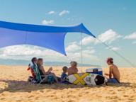 🏖️ neso tents grande beach tent: 7ft height, 9 x 9ft size, enhanced corner strength and convenient cooler pocket логотип