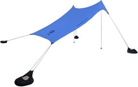 img 3 attached to 🏖️ Neso Tents Grande Beach Tent: 7ft Height, 9 x 9ft Size, Enhanced Corner Strength and Convenient Cooler Pocket