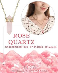 img 2 attached to Sparkle with elegance: Rose Quartz Necklace, a stunning Crystal Necklace for Women