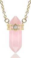 sparkle with elegance: rose quartz necklace, a stunning crystal necklace for women logo