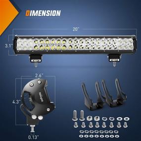 img 3 attached to Nilight - ZH006 LED Light Bar 20 Inch 126W Spot Flood Combo Off-Road Lights: Reliable Performance with Wiring Harness Kit, 2 Year Warranty