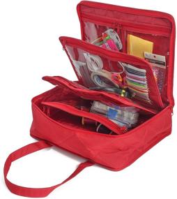 img 1 attached to 👜 Earthwise Craft Storage Organizer Bag with 16 Compartments - Multi-Functional for Beads, Yarn, and More