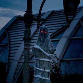 img 2 attached to 🕷️ Spine-Chilling MerLerner Cocoon Corpse: 70'' Outdoor Halloween Decorations with Spider Webbing, Haunted House Props, and Easy Storage