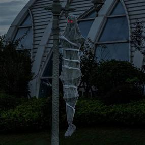 img 1 attached to 🕷️ Spine-Chilling MerLerner Cocoon Corpse: 70'' Outdoor Halloween Decorations with Spider Webbing, Haunted House Props, and Easy Storage